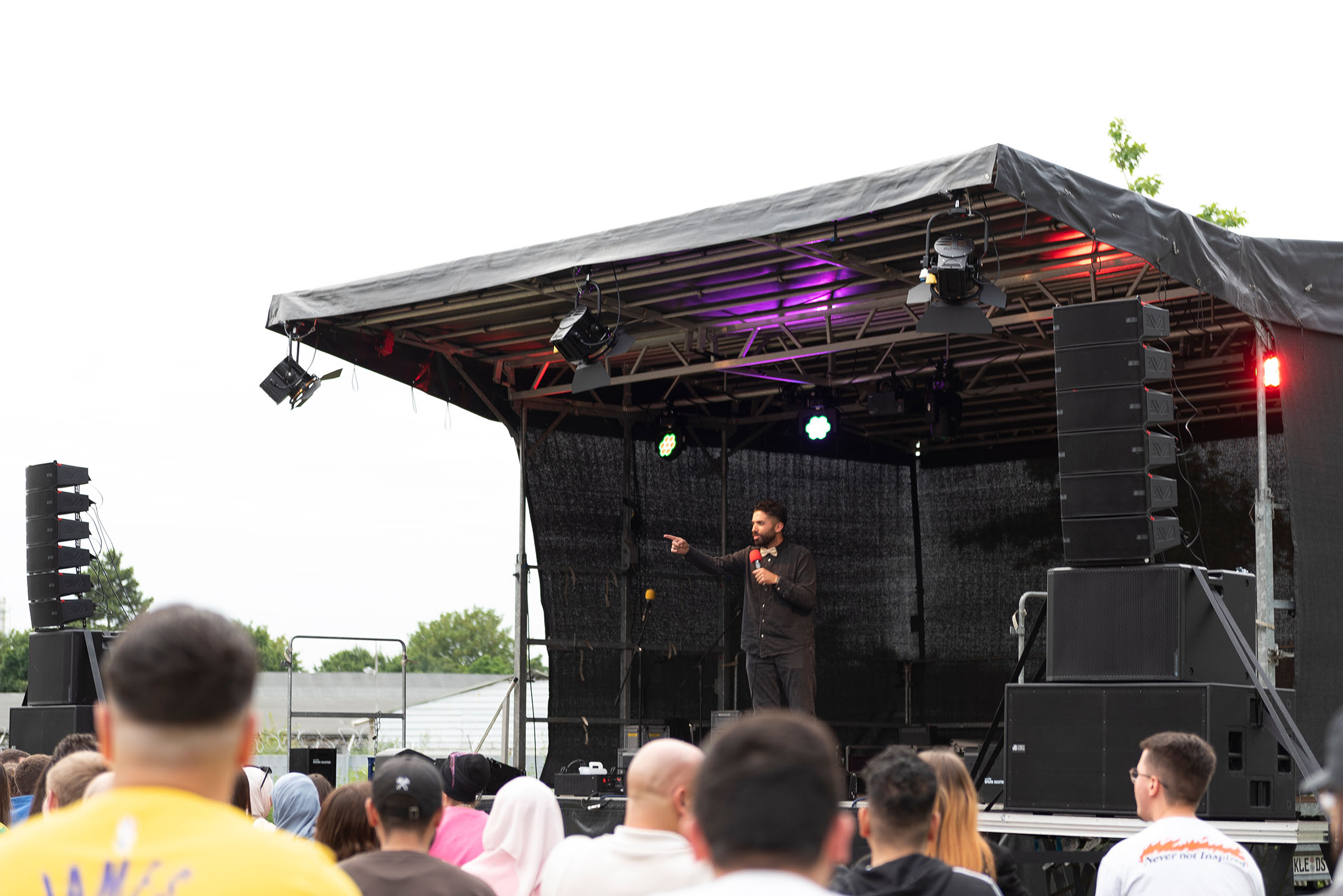 technik des brenzel beschallungsservice beim campusfest der hochschule ruhr west